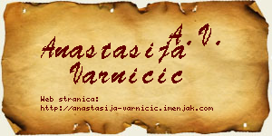 Anastasija Varničić vizit kartica